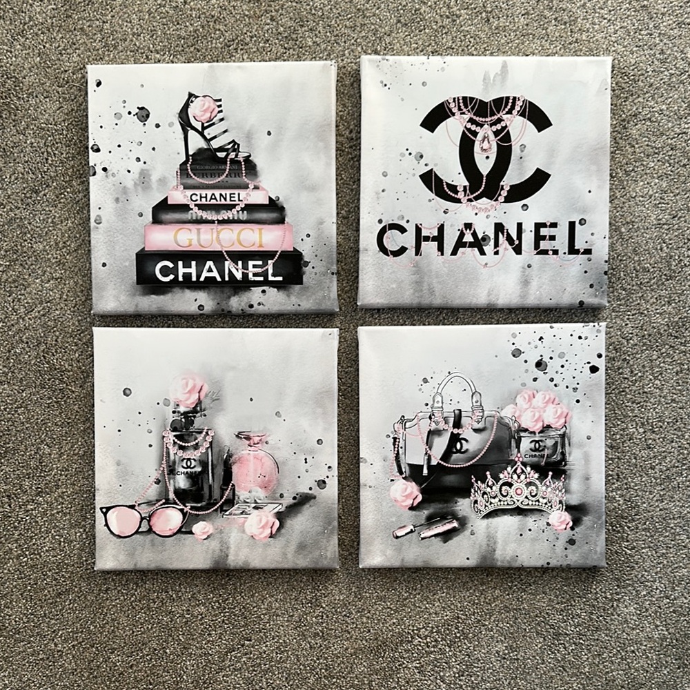 Chanel and Gucci Fashion Wall Art Set
